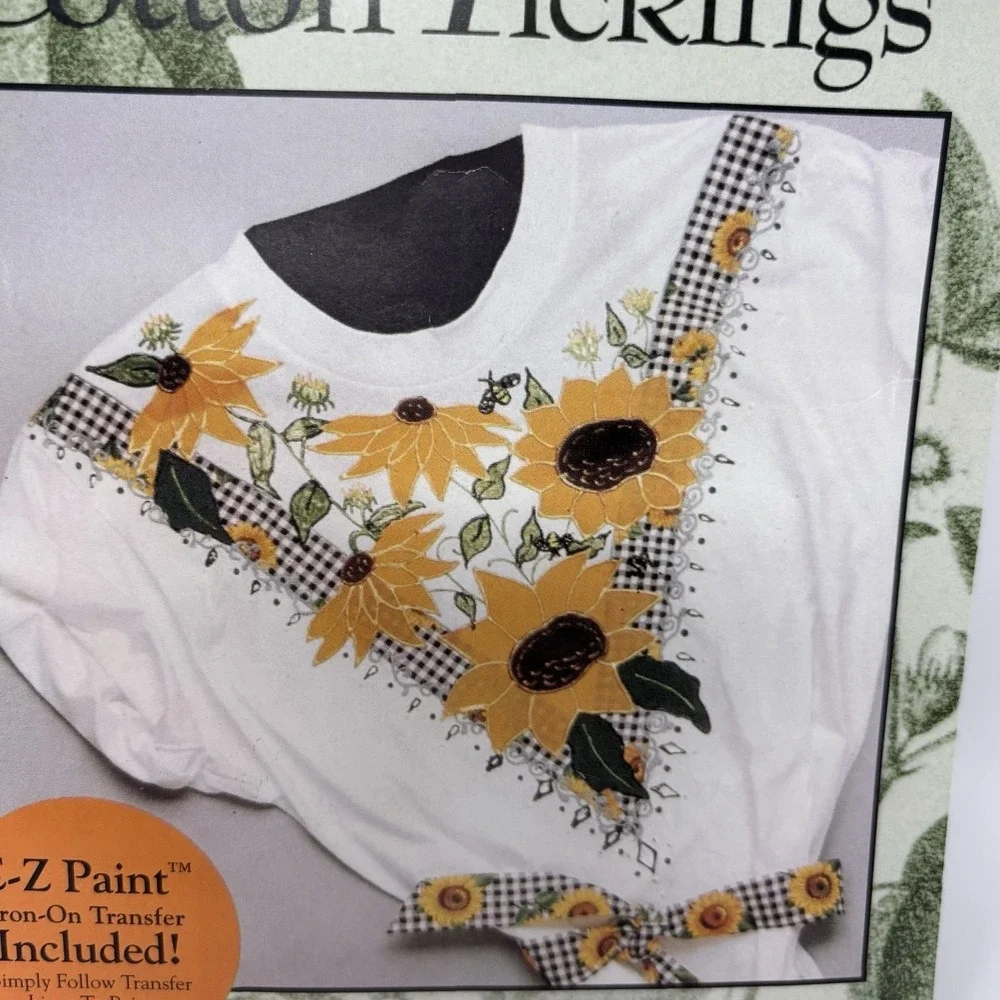 Innovations Cotton Pickings Sunflowers Iron On Transfer Cutouts New Vintage 1994